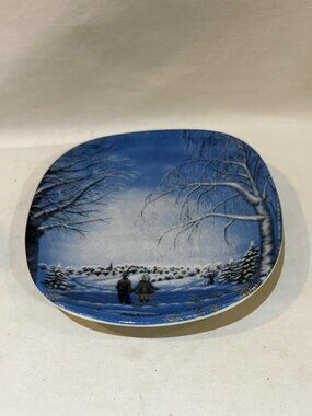 Arabia Finland Ceramic Wall Plate Winter Atmosphere by Anita Rantanen-Siewers